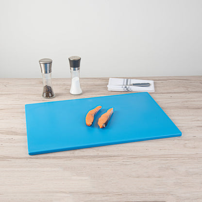 Chef 101 Blue Plastic Cutting Board - 24" x 18" - 10 count box