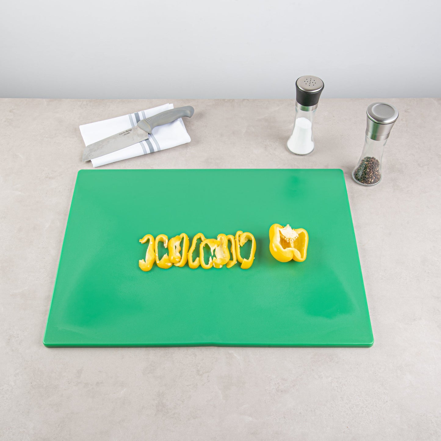 Chef 101 Green Plastic Cutting Board - 24" x 18" - 1 count box