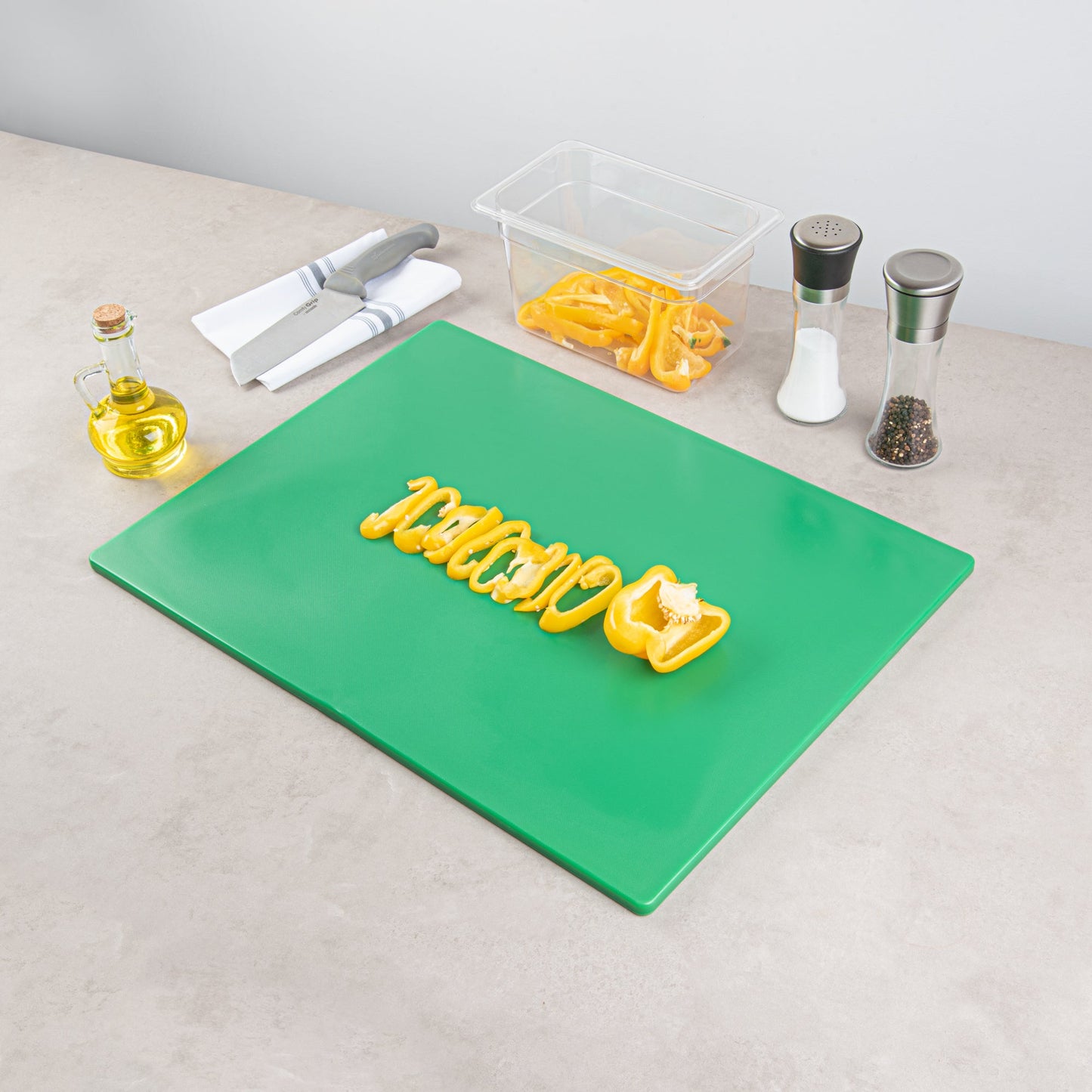 Chef 101 Green Plastic Cutting Board - 24" x 18" - 1 count box