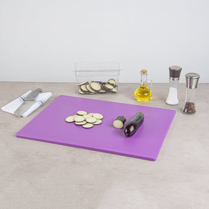 Chef 101 Purple Plastic Cutting Board - 24" x 18" - 1 count box