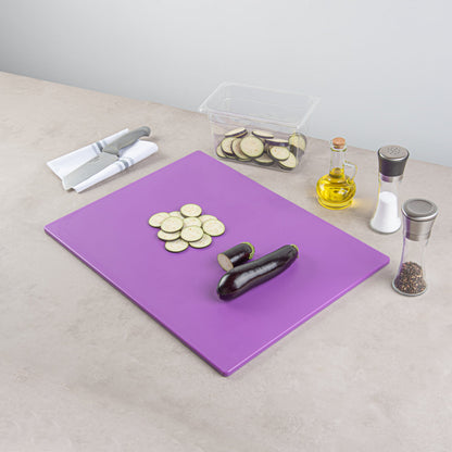Chef 101 Purple Plastic Cutting Board - 24" x 18" - 1 count box