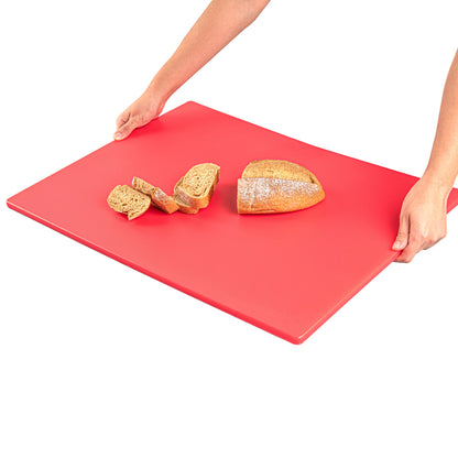 Chef 101 Red Plastic Cutting Board - 24" x 18" - 10 count box