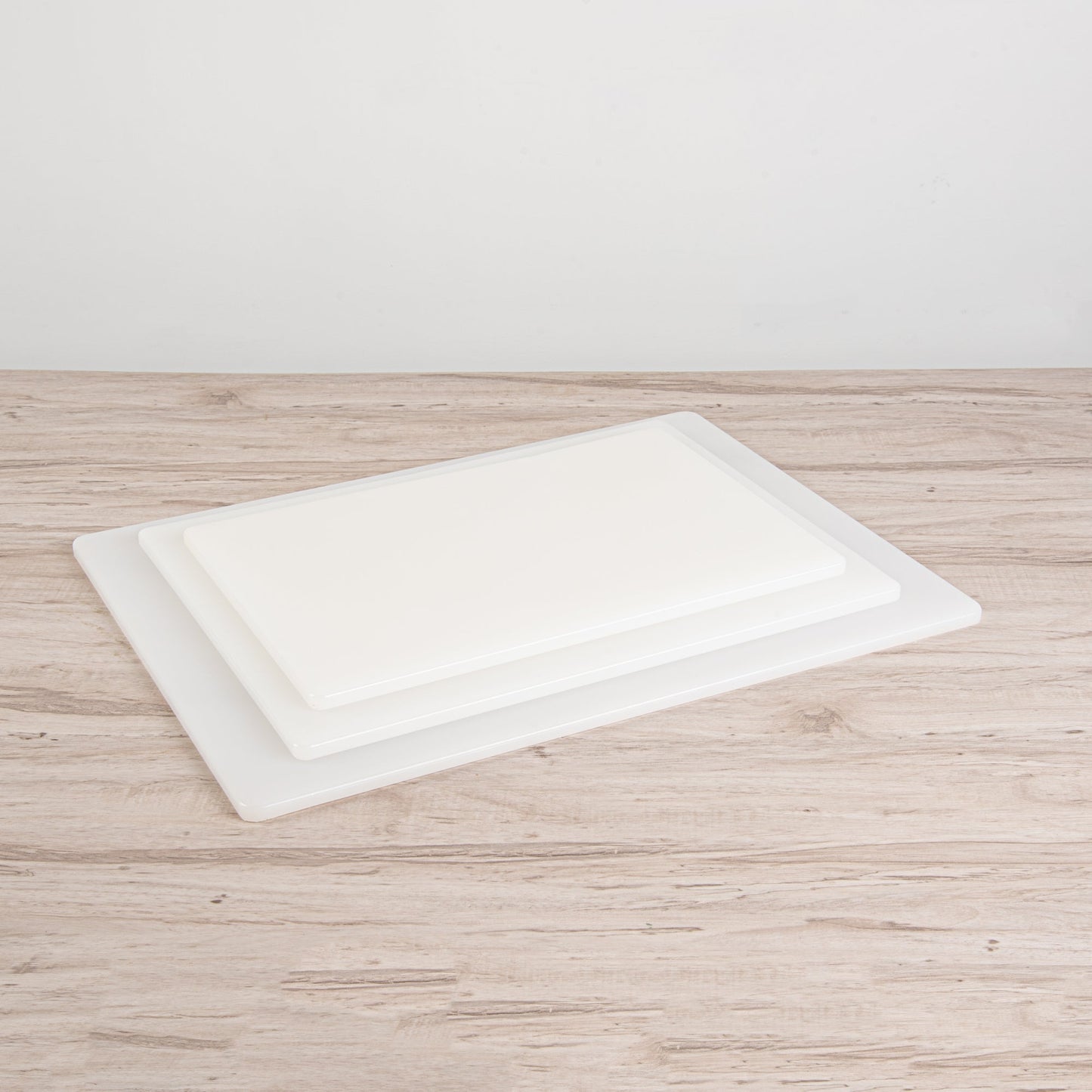 Chef 101 White Plastic Cutting Board - 24" x 18" x 1/2" - 1 count box