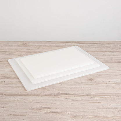 Chef 101 White Plastic Cutting Board - 24" x 18" x 1/2" - 1 count box