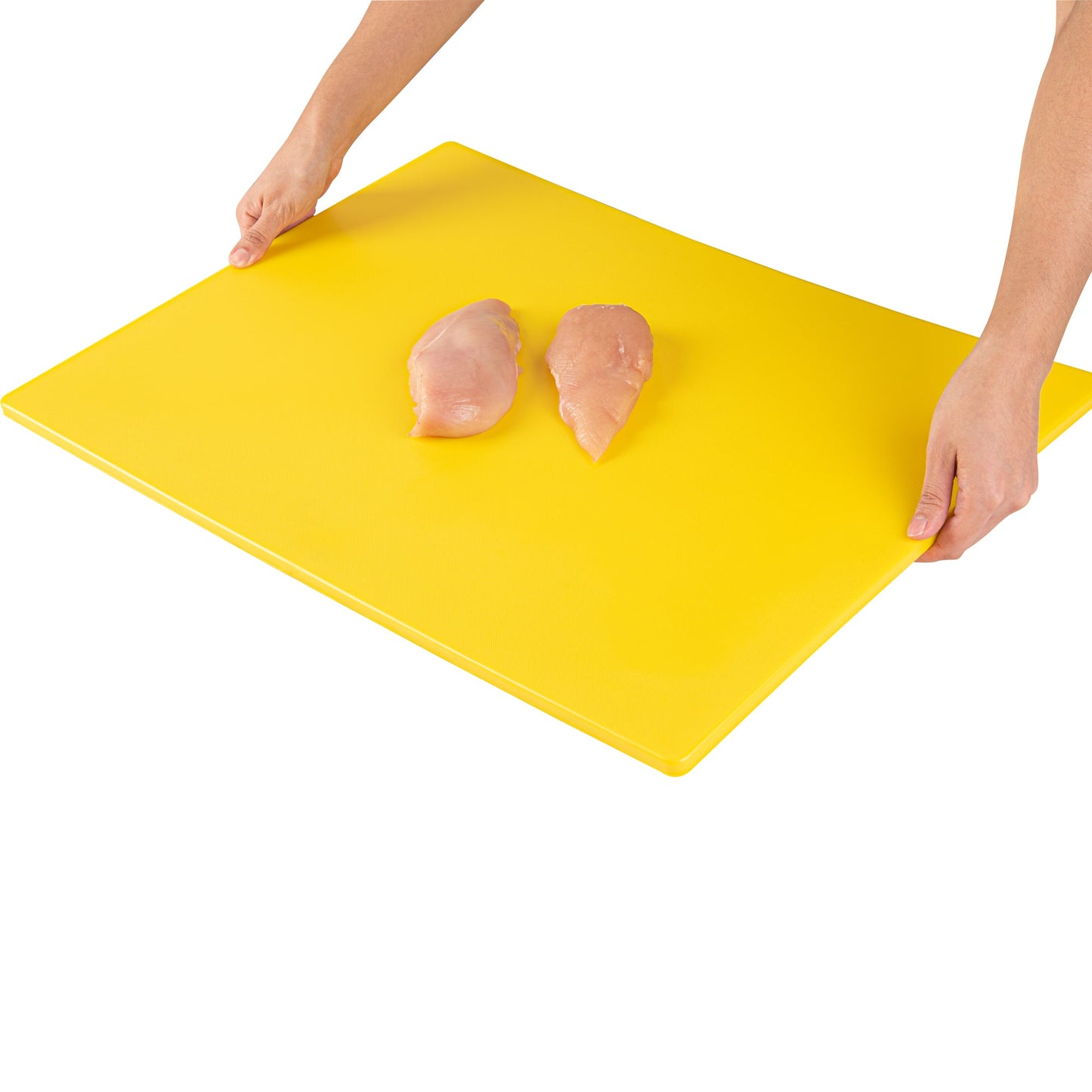 Chef 101 Yellow Plastic Cutting Board - 24" x 18" - 10 count box
