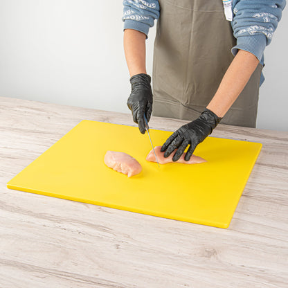 Chef 101 Yellow Plastic Cutting Board - 24" x 18" - 10 count box