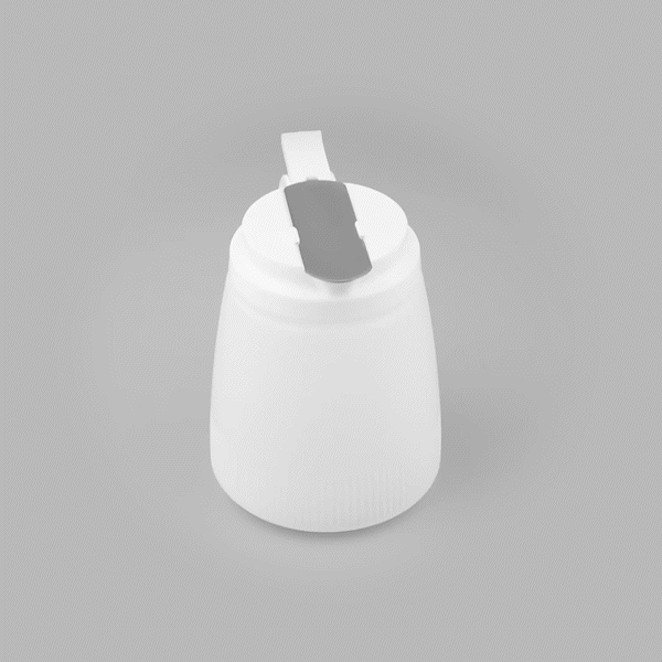 Chef 101 32 oz White Plastic All Purpose / Syrup Dispenser - 5 1/2" x 4 1/2" x 5 3/4" - 10 count box