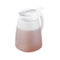 Chef 101 48 oz White Plastic All Purpose / Syrup Dispenser - 5 3/4" x 5" x 6 3/4" - 10 count box