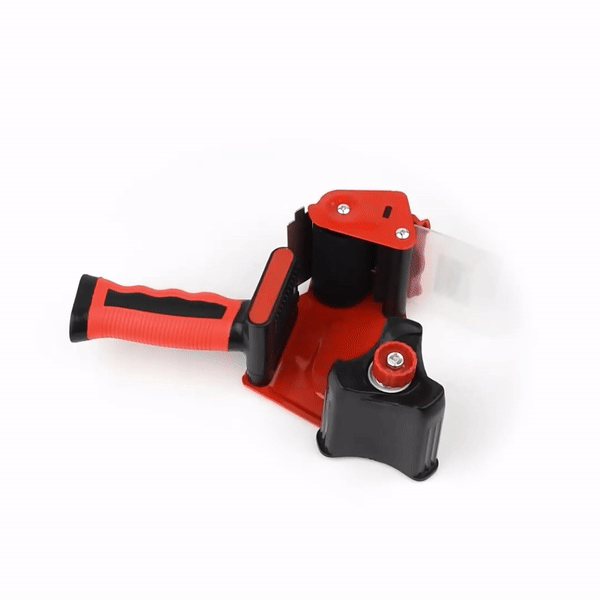 Handy Tek Red Tape Dispenser Gun - Rubber Handle - 3" - 1 count box