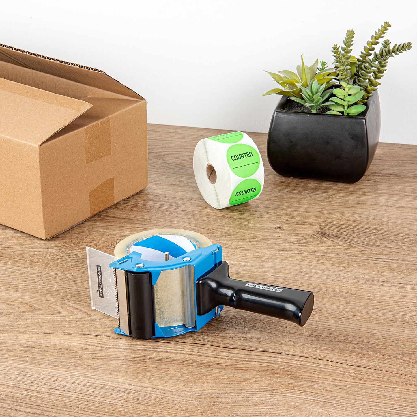 Handy Tek Blue Heavy-Duty Tape Dispenser Gun - 3" - 1 count box