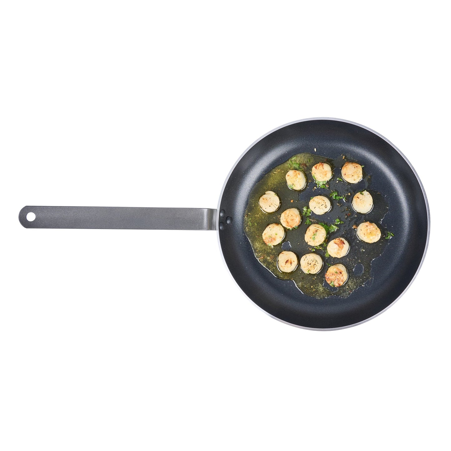 Met Lux Aluminum 12" Fry Pan - Non-Stick, Induction Ready, Heavy Duty - 6 count box