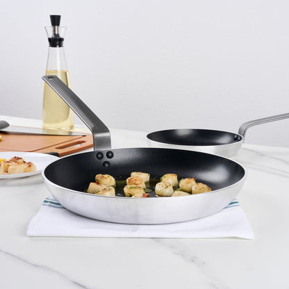 Met Lux Aluminum 12" Fry Pan - Non-Stick, Induction Ready, Heavy Duty - 6 count box