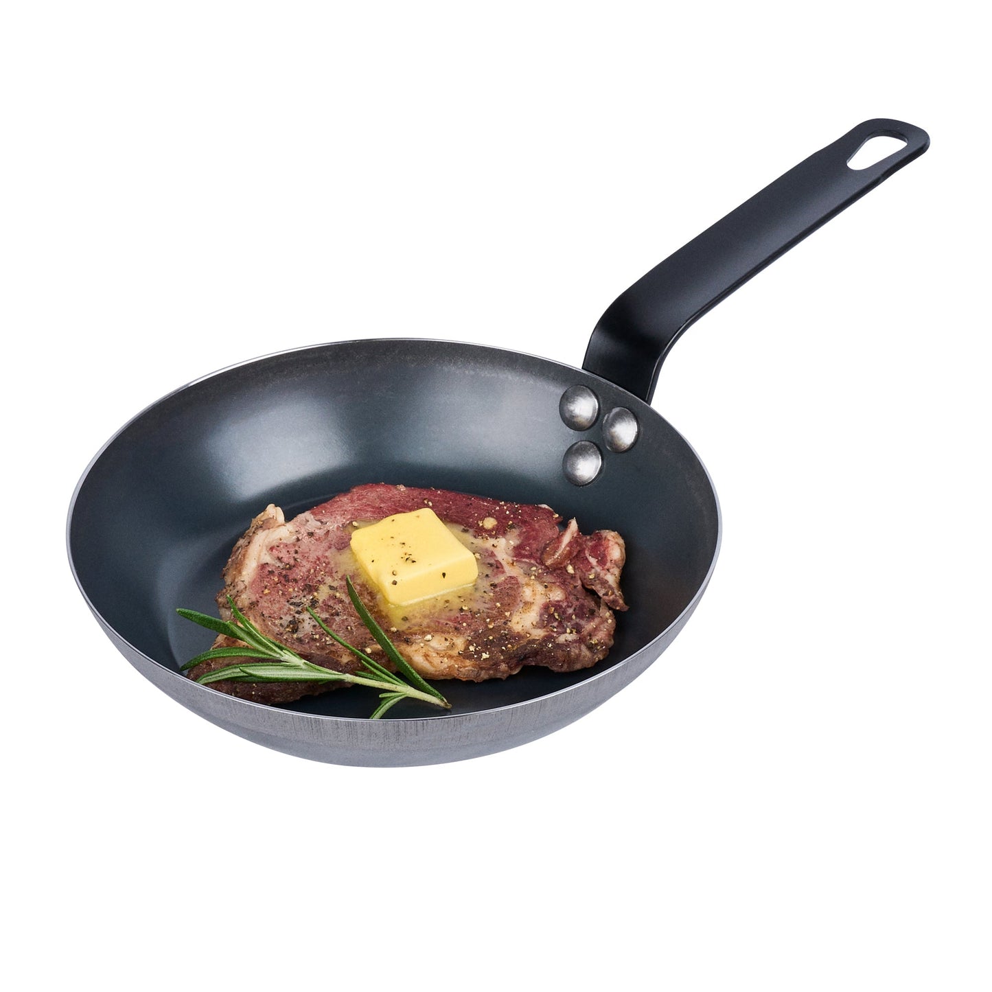Met Lux Black Carbon Steel 8" Fry Pan - 1 count box