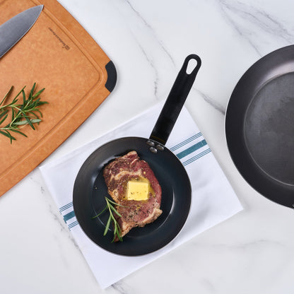 Met Lux Black Carbon Steel 8" Fry Pan - 1 count box