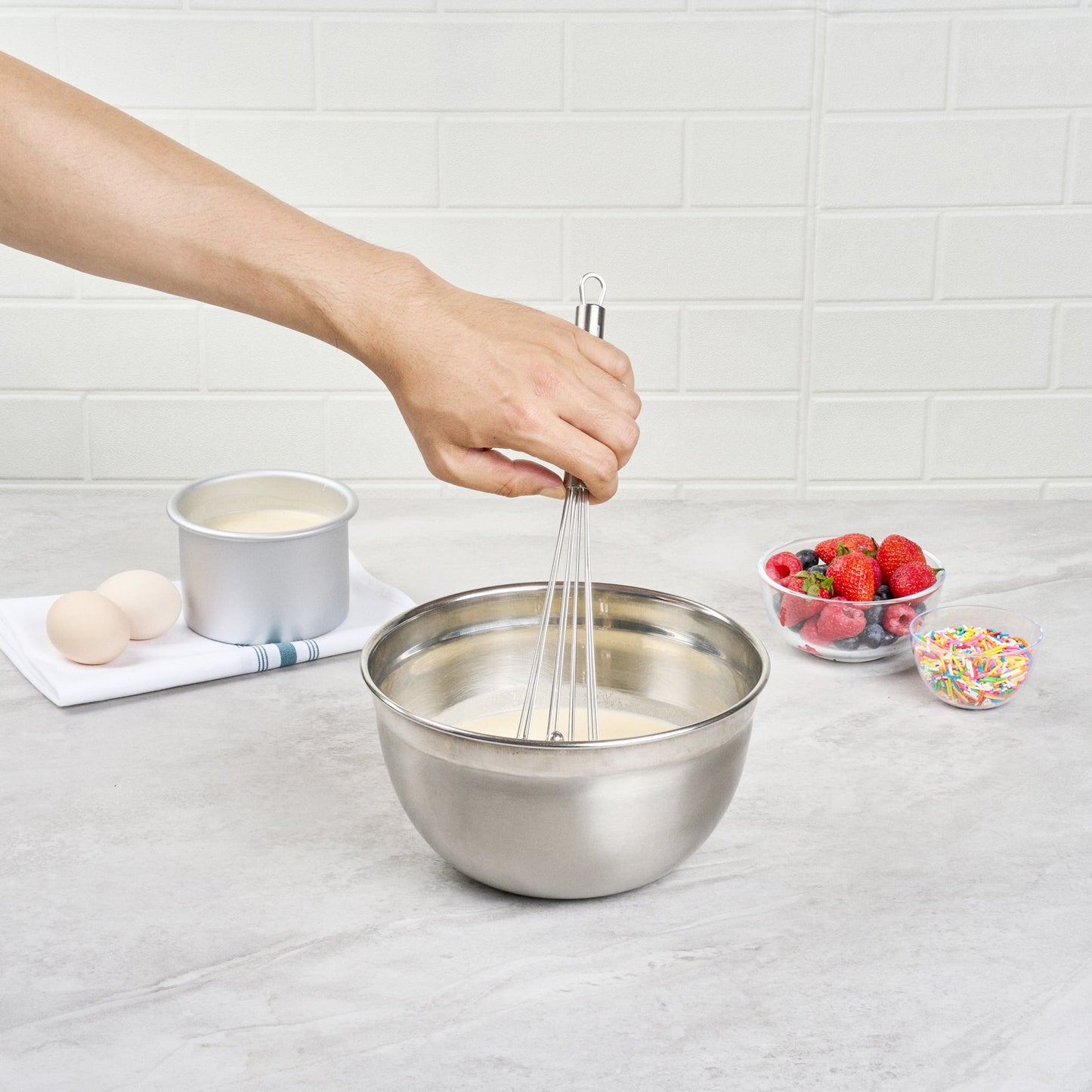 German Standard Stainless Steel Ball Whisk - 10 3/4'' - 1 count box