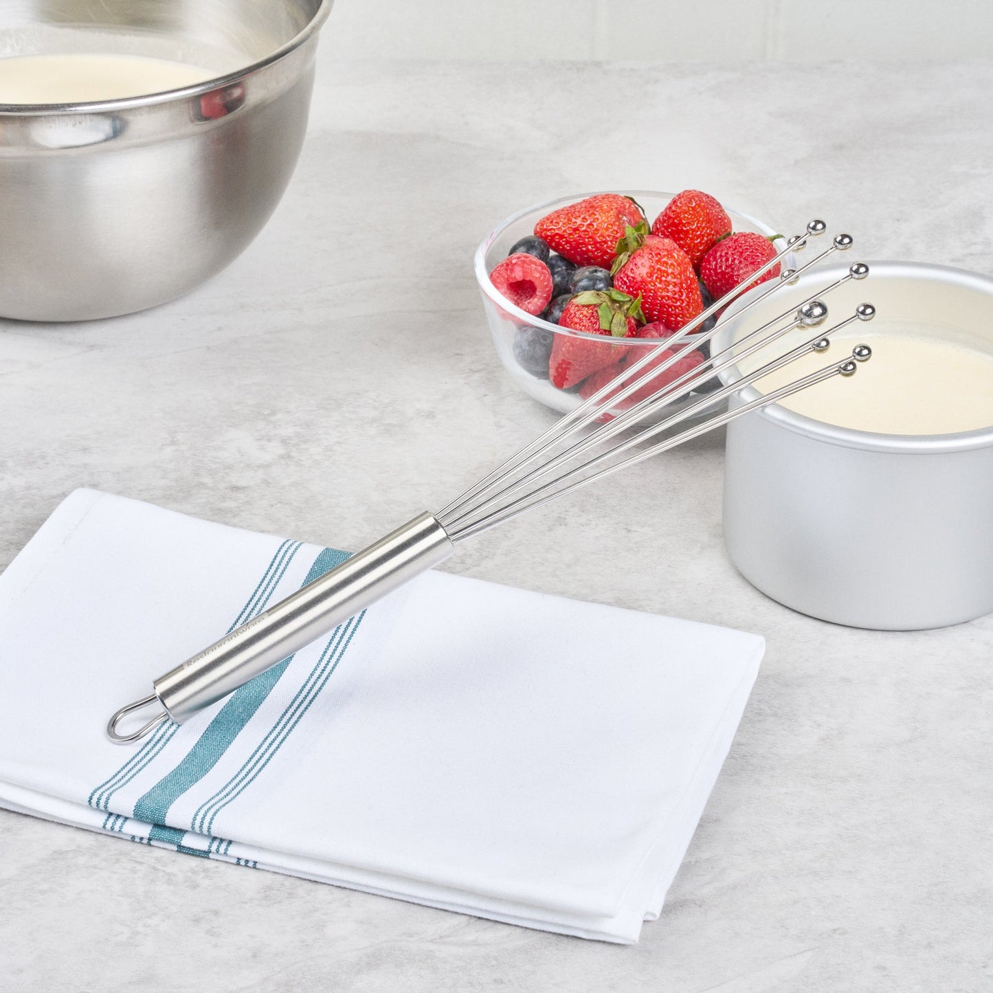 German Standard Stainless Steel Ball Whisk - 10 3/4'' - 1 count box