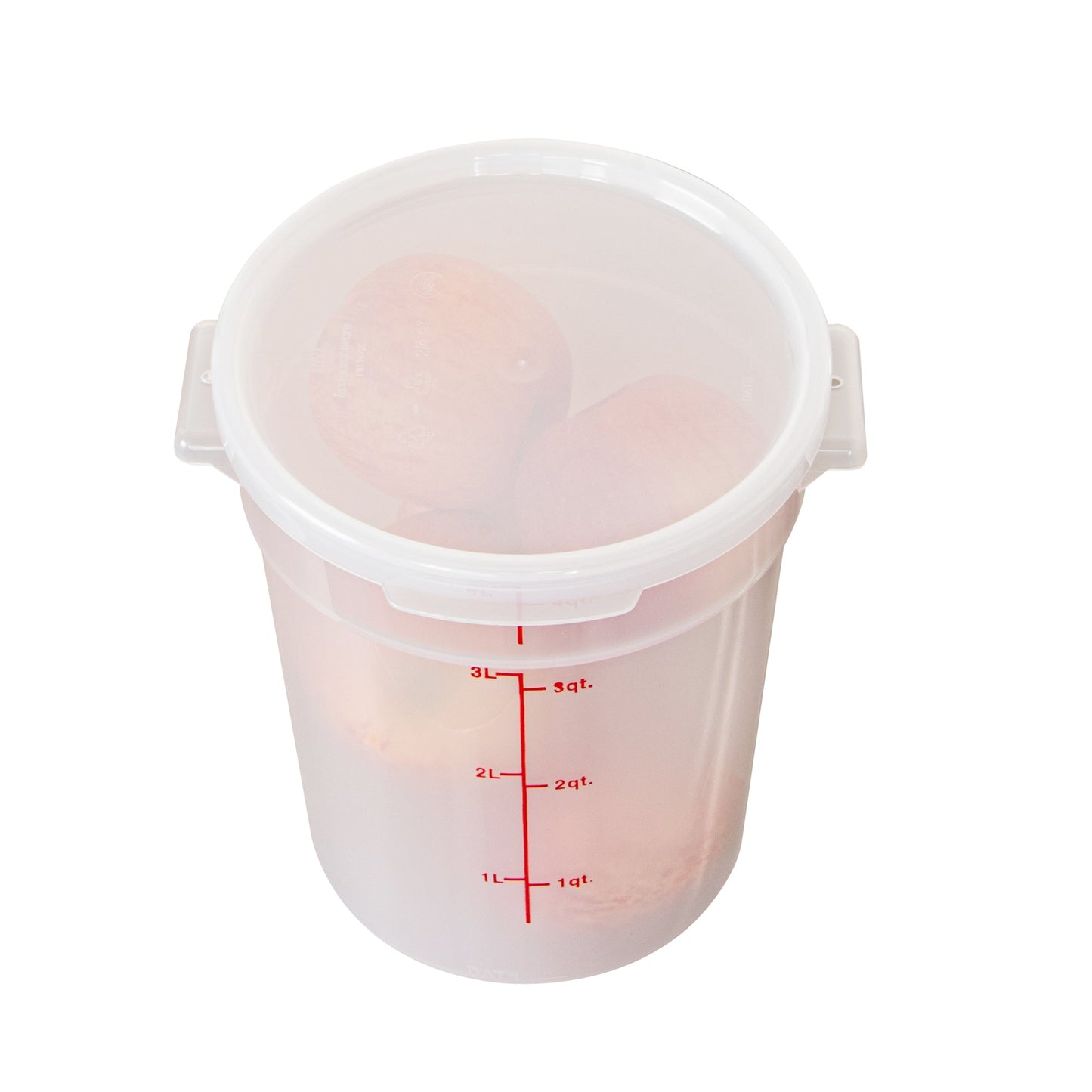 Met Lux Round Translucent Plastic Food Storage Container Lid - Fits 2 and 4 qt - 10 count box