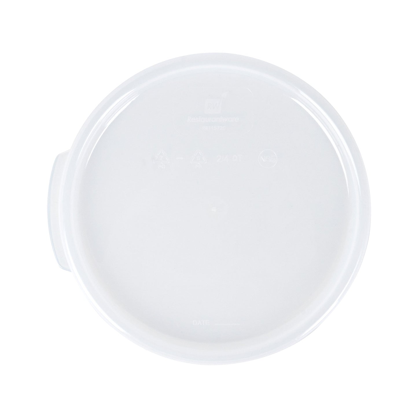 Met Lux Round Translucent Plastic Food Storage Container Lid - Fits 2 and 4 qt - 10 count box