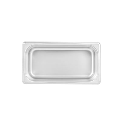 Kitchen Tek Stainless Steel 1/3 Size Steam Table Pan - 4 Inch Deep, Anti Jam, 24 Gauge - 12 count box