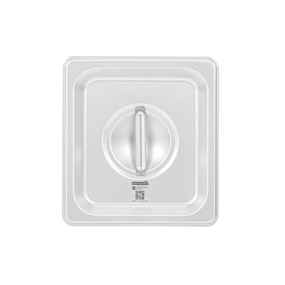 Kitchen Tek Stainless Steel Lid - Fits 1/6 Size Steam Table Pan - 1 count box