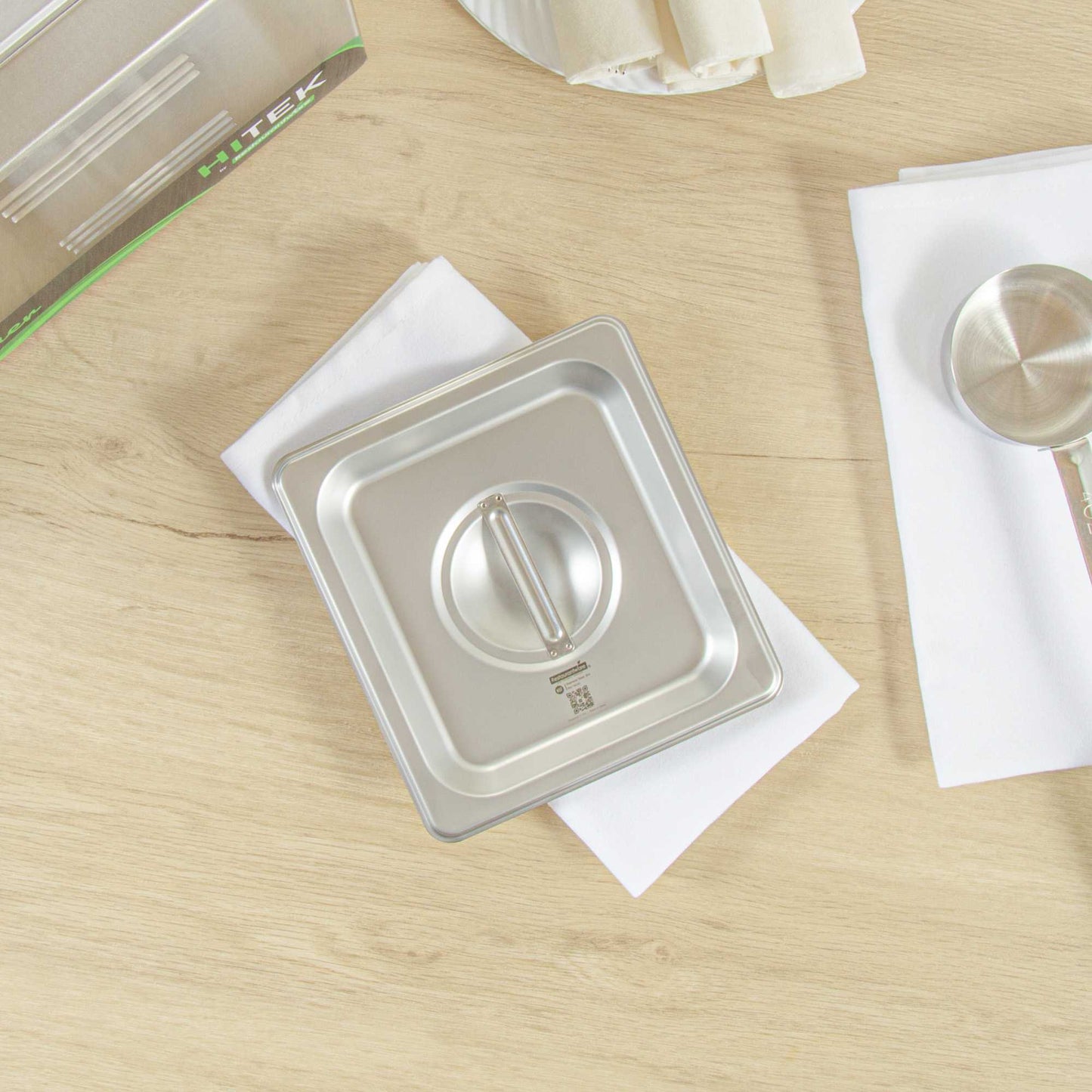 Kitchen Tek Stainless Steel Lid - Fits 1/6 Size Steam Table Pan - 1 count box
