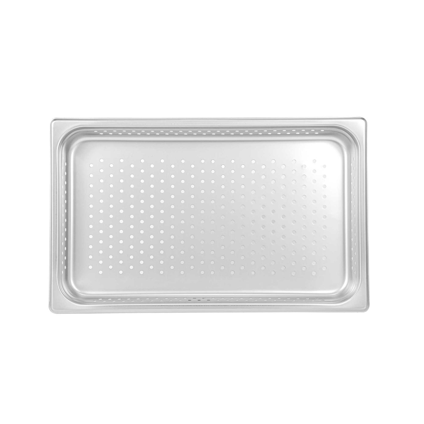 Kitchen Tek Stainless Steel Full Size Steam Table Pan - 2 1/2 Inch Deep, Perforated, Anti Jam, 24 Gauge - 1 count box