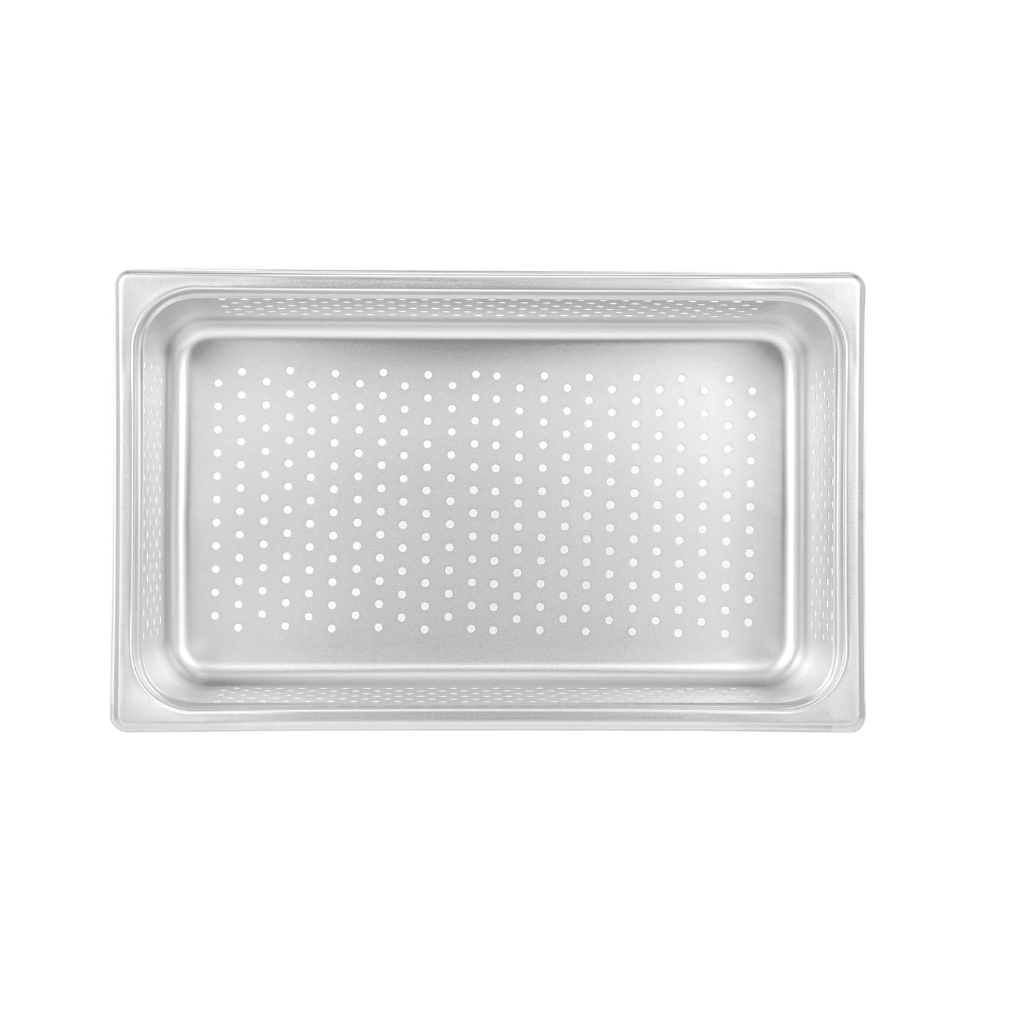 Kitchen Tek Stainless Steel Full Size Steam Table Pan - 6 Inch Deep, Perforated, Anti Jam, 24 Gauge - 1 count box