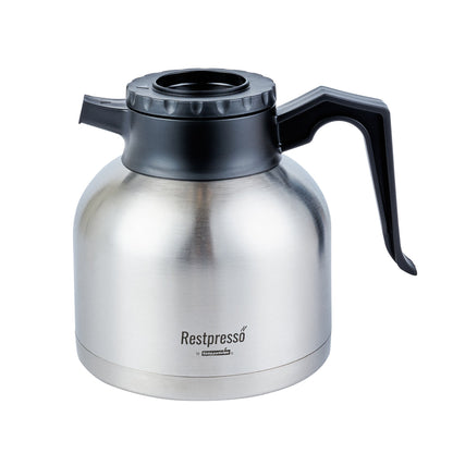 Restpresso 68 oz Insulated Coffee Carafe / Server - with Regular and Decaf Brew Thru Lids - 8 3/4" x 6 1/4" x 7" - 1 count box