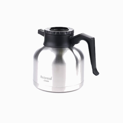 Restpresso 68 oz Insulated Coffee Carafe / Server - with Regular and Decaf Brew Thru Lids - 8 3/4" x 6 1/4" x 7" - 1 count box