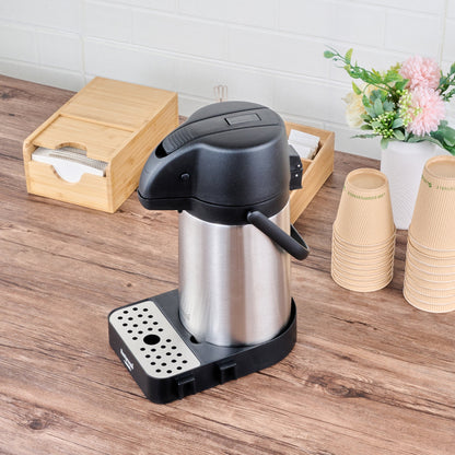 Restpresso Black Modular Airpot Rack - with Drip Tray - 1 count box