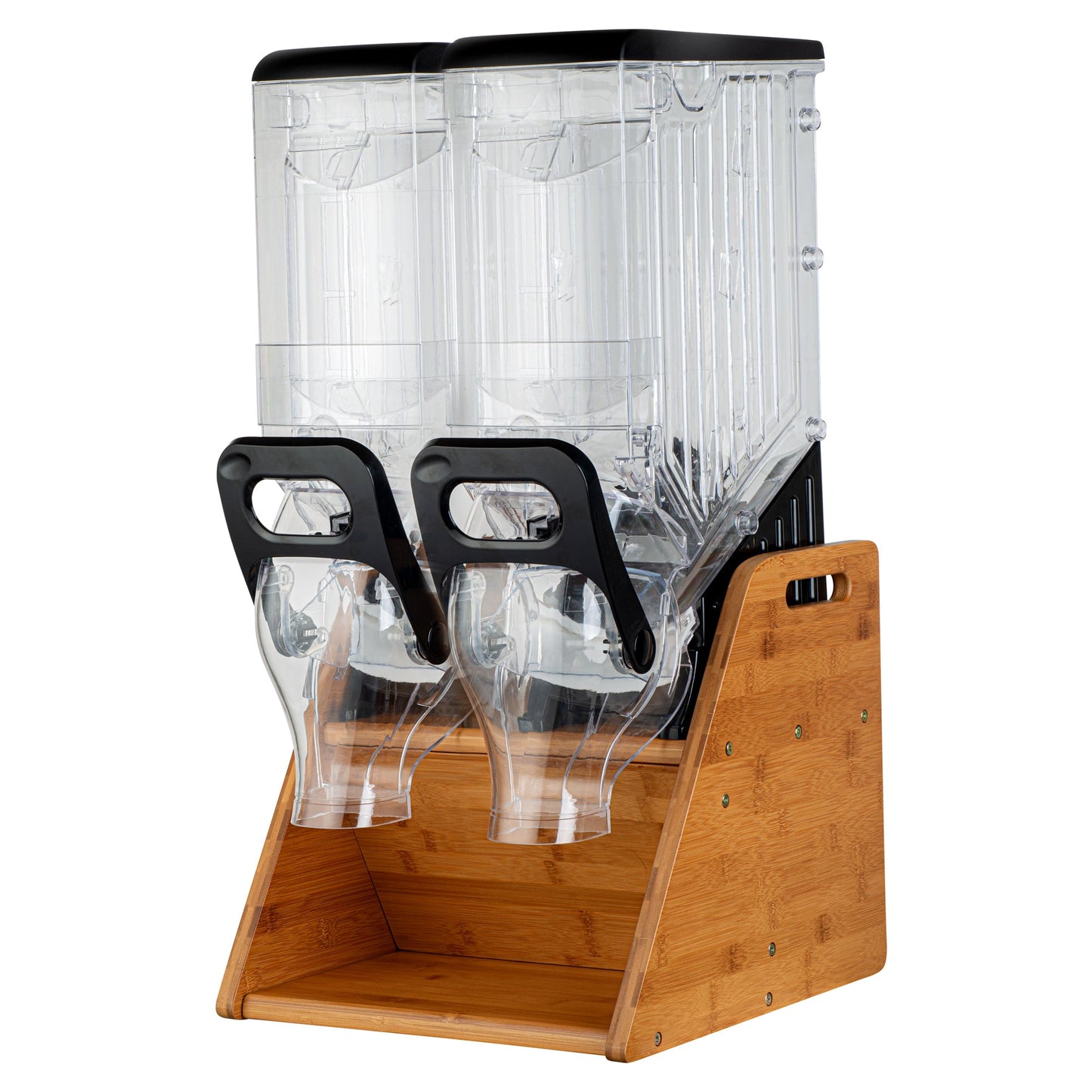 Met Lux Bamboo Cereal Dispenser Stand - Holds 2 Dispensers - 13 3/4" x 15 1/2" x 13" - 1 count box
