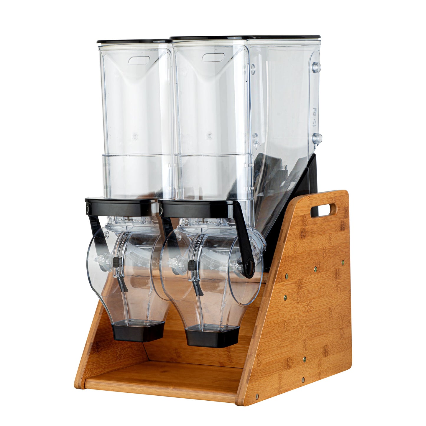 Met Lux Bamboo Cereal Dispenser Stand - Holds 2 Dispensers - 13 3/4" x 15 1/2" x 13" - 1 count box