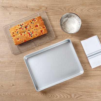 Met Lux Rectangle Aluminum Cake Pan - 15" x 12" x 2" - 12 count box