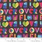 Radiant Midnight Over Flow Text Cotton 44"/45" Fabric Per Yard