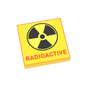 Radioactive Sign - Warning Sign - Custom Printed - Made Using a LEGO® Tile
