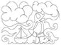 239 Rainy Day Duck And Sailboat Pantograph by Linda V. Taylor