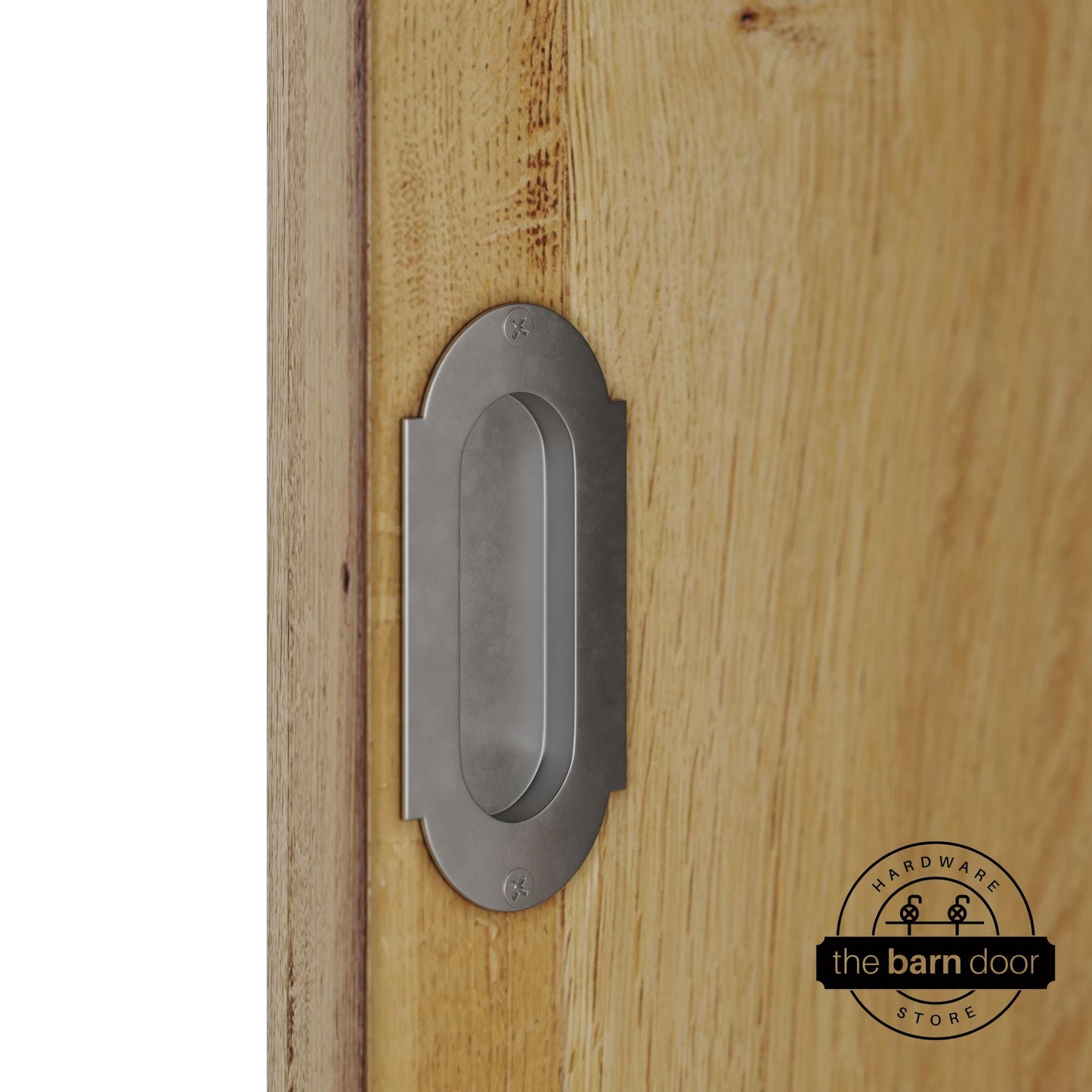 Barn Door Full Radius with Wings Flush Pull