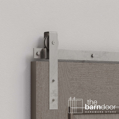 Flat Top Strap Heavy Duty Sliding Barn Door Hardware Kit