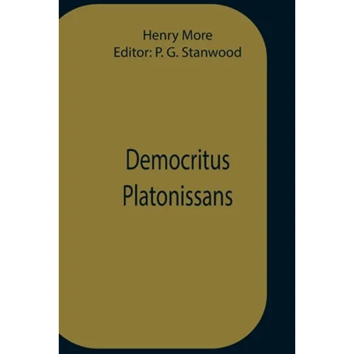 Democritus Platonissans - Paperback