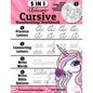 Unicorn Cursive Handwriting Workbook: 5-in-1 Cursive Handwriting Practice Books Beginning to Master For Kids: Tracing Letters, Connecting Cursive Lett - Paperback