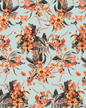 Springtime Wallpaper, orange and blue