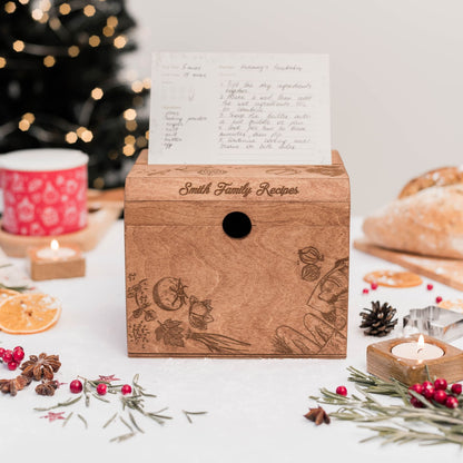 Wooden Recipe Box – Peppers Theme