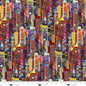 Red City Skyscrapers Metro Mirage Cotton 44"/45" Fabric Per Yard