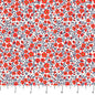 Red Floral Dapple Pocket Posies Cotton 44"/45" Fabric Per Yard