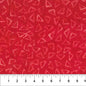 Red Scattered Triangle Celebration Cotton 44/45 Fabric Per Yard
