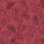 Red and Black Operetta Flowering Vines Cotton 43"/44" Fabric Per Yard