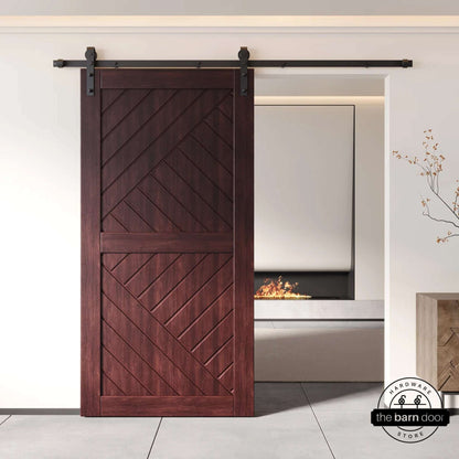 Pine Wood Patterned DIY Barn Door | 80"-84" x 26"-50"