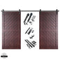 Slanted Double Barn Door Kit | Black Hardware