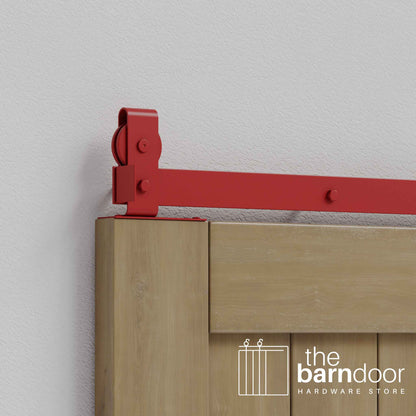 J Top Mount Heavy Duty Bifold Barn Door Hardware Kit | 8 Door Biparting