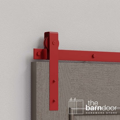 Flat Top Strap Heavy Duty Sliding Barn Door Hardware Kit